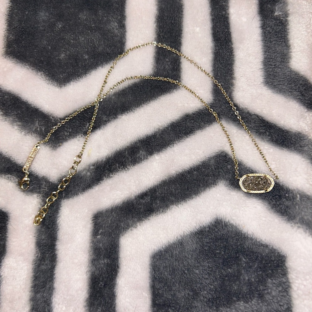 Kendra Scott Druzy Graphite Elisa Necklace